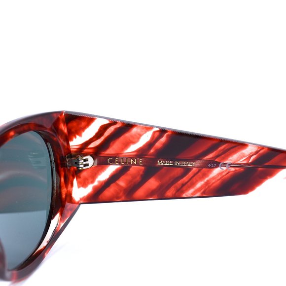 NEW CELINE PARIS CL40029I 54N RUBY RED GREY LENS AUTHENTIC SUNGLASSES - Picture 12 of 14